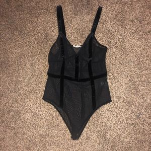 ✨3/$18✨ Mesh and Velvet Bodysuit